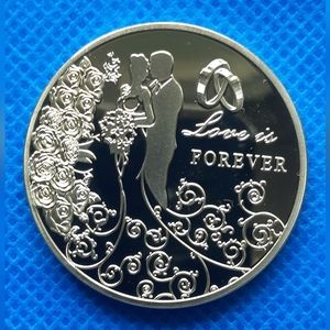 Golden Color Commemorative Love Coin